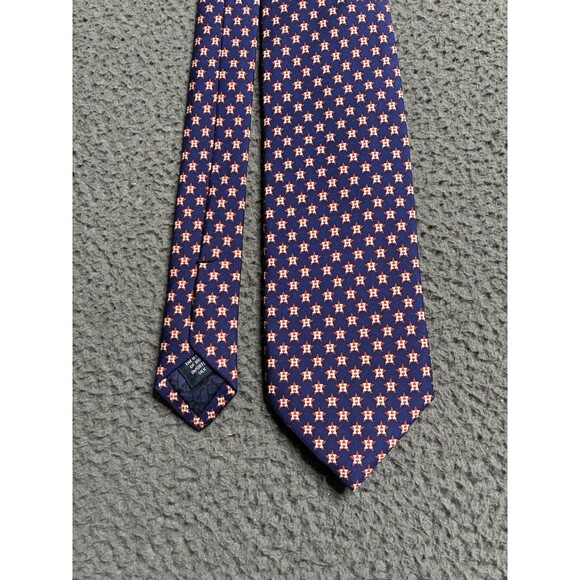 Vineyard Vines Tie Blue Silk Houston Astros Logo 3.5 in Hand Made in USA Necktie - Picture 1 of 8